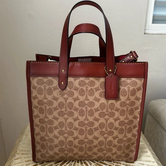 NWT COACH Field Carriage & Signature Coated Canvas Tote - Picture 5 of 11